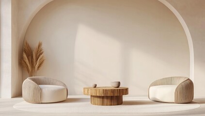 Serene Minimalist Living Room Interior Design