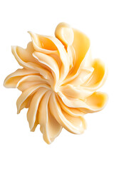 Obraz premium Creamy texture twirled mayonnaise swirl isolated on white