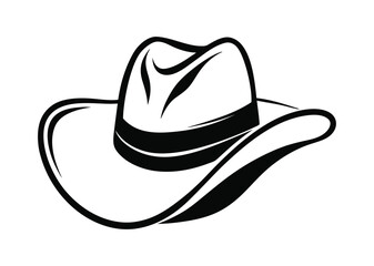 cowboy hat silhouette, rancher cowboy hat, Cowboy hat, Set of American traditional Western hats isolated on white  