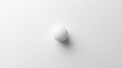 Minimalist White Sphere on Simple White Background for Modern Design