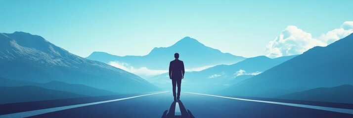 A Solitary Figure on a Mountain Path: Embarking on a Journey of Self-Discovery