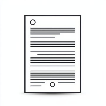 Simple Document Icon Flat Design Paper Sheet Business Report Template
