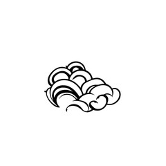 Abstract Black and White Wave and Cloud Design: Vector Graphic Illustration
