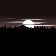 Obraz premium City silhouetted skyline cityscape architecture illustration building city vector