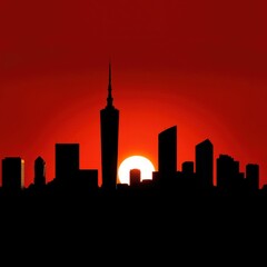 Obraz premium London transparent layers gradient landmarks skyline silhouetted skyline cityscape architecture illustration building city vector