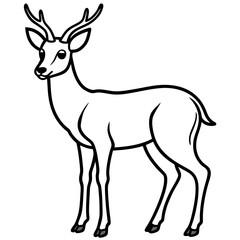 Minimalist Deer Line Art Vector Design