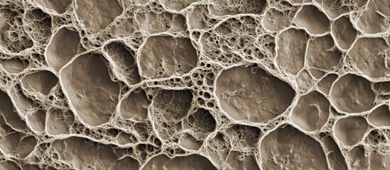 Microscopic porous stone texture; detailed scan; background blur; design