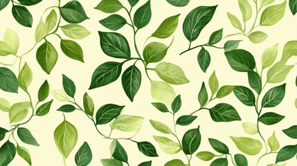 Enhancing spaces with botanical green leaves pattern home decor textile design indoor environment aesthetic appeal nature-inspired