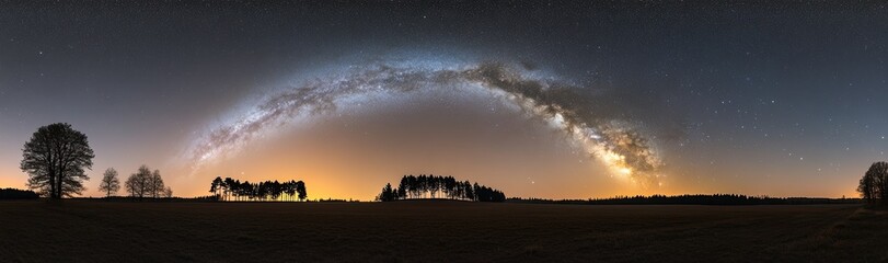 Fototapeta premium A star-filled night sky showcasing the Milky Way galaxy