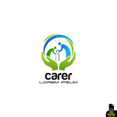 Compassionate Carer Logo for Elderly Care and Support Services