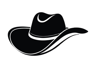 Cowgirl hat silhouette, cowgirl hat icon, cowgirl vector illustration.