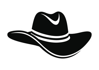 Cowgirl hat silhouette, cowgirl hat icon, cowgirl vector illustration.