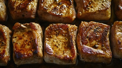 Delicious Grilled Meat Cubes on a Cooling Rack Ready to Serve