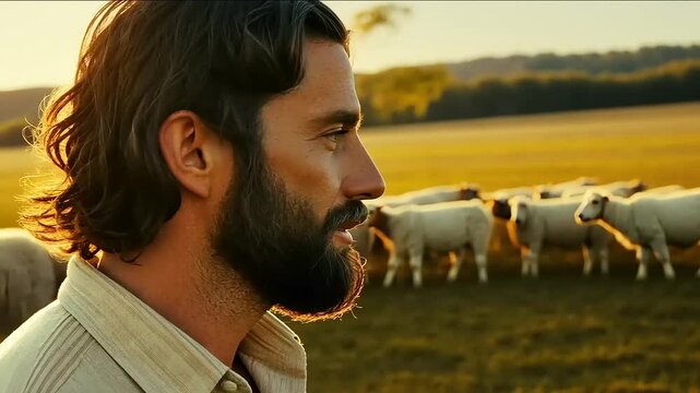 Seorang pria tampan tersenyum sambil minum bir di luar rumah