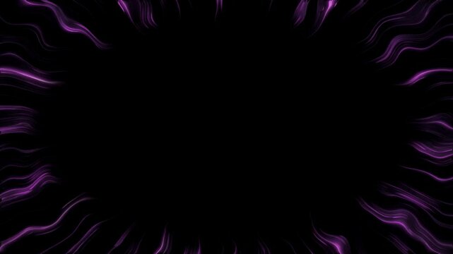 Video overlay material. Purple aura-like concentrated linework on a black background. By applying this material, you can easily turn your video into a horror video.