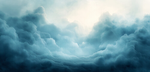 Obraz premium Abstract watercolor background with blue and teal tones. 