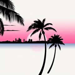 Fototapeta premium september 23rd with the riyadh skyline and palm trees in the green of the saudi flag for saudi national day silhouetted skyline cityscape architecture illustration building city vector