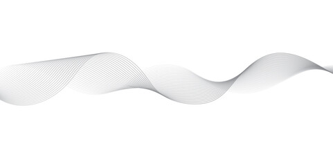 Abstract wave element for design. Digital frequency track equalizer. Stylized line art background. Vector illustration. Wave with lines created using the blend tool. Curved wavy line, smooth stripe.