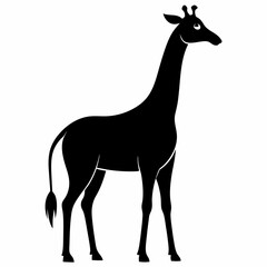 Minimalist Giraffe Silhouette Vector Design