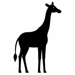 Minimalist Giraffe Silhouette Vector Design