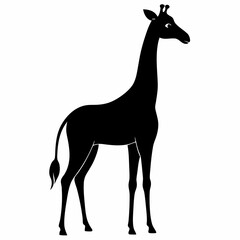 Minimalist Giraffe Silhouette Vector Design