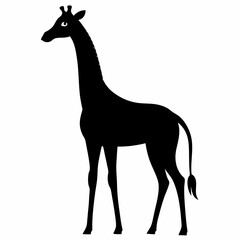 Minimalist Giraffe Silhouette Vector Design