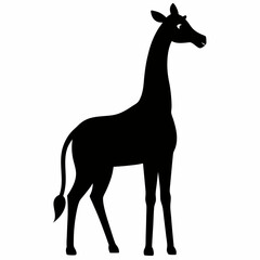 Minimalist Giraffe Silhouette Vector Design