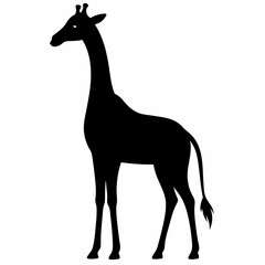 Minimalist Giraffe Silhouette Vector Design