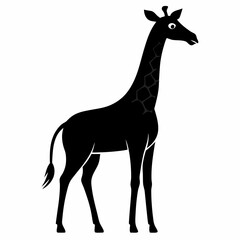 Minimalist Giraffe Silhouette Vector Design