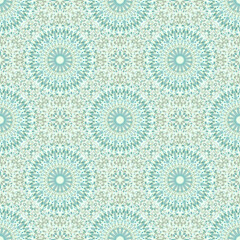 Seamless floral mandala garden pattern background design