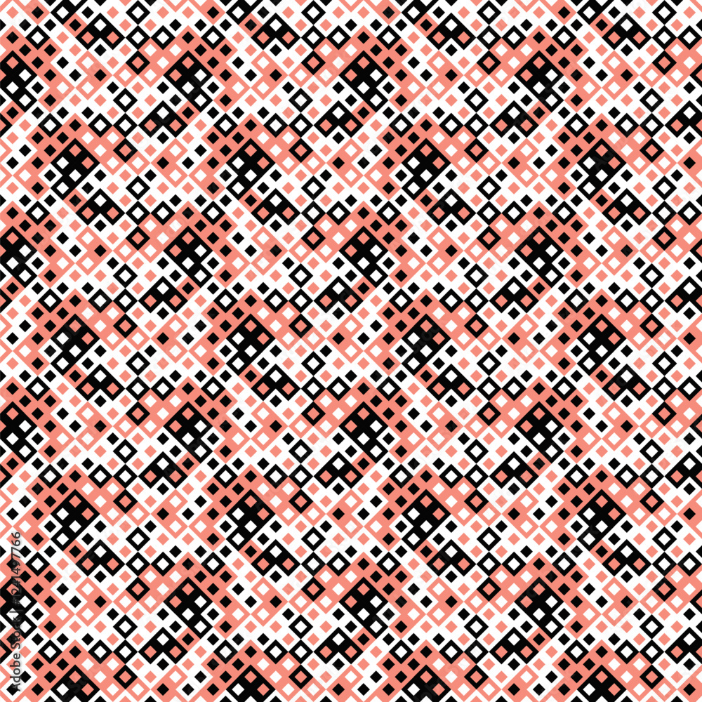 Poster seamless random geometric threetone pattern background - abstract vector graphic design