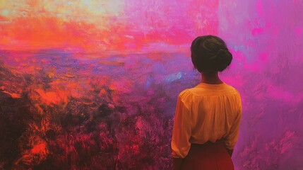 Obraz premium A living, moving color that shifts between being highly saturated and completely void, defying earthly explanation.
