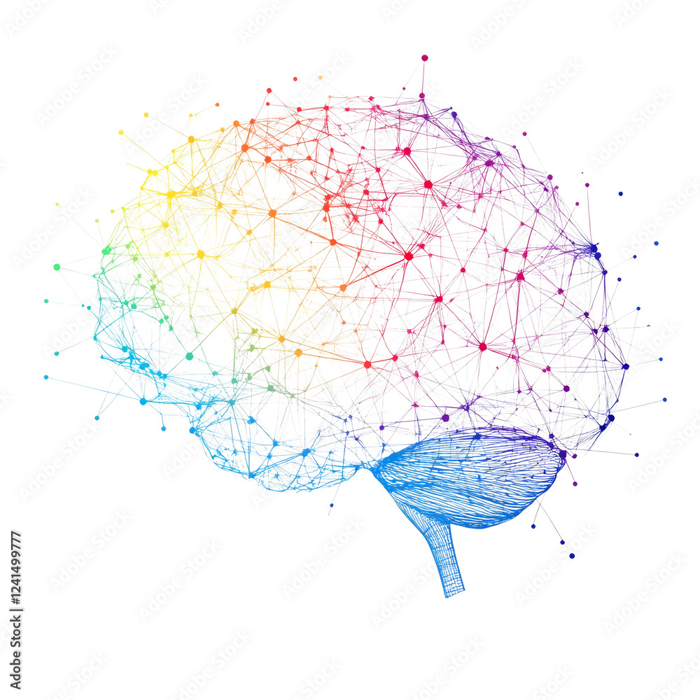 Poster abstract rainbow brain network visualization