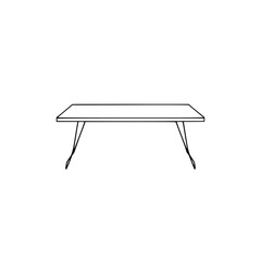 Modern Minimalist Table Design: Clean Lines and Geometric Shapes. Simple Interior Decor Sketch, Perfect for Contemporary Home Aesthetic.