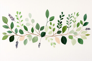 Obraz premium A green leafy plant with purple flowers is shown in the image