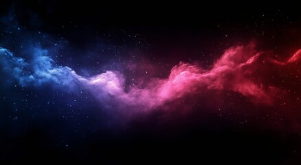 Colorful cosmic nebula with swirling gases and stars in the night sky