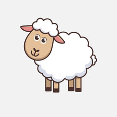 vector illustration of sheep