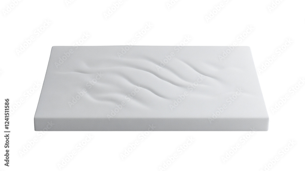 Aufkleber A close-up image shows a white fabric surface with subtle, flowing waves and ripples, creating a smooth and textured appearance.