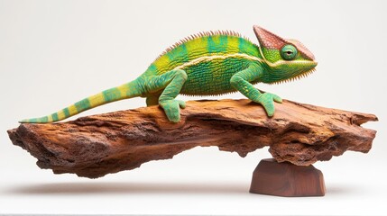 Fototapeta premium Chameleon in action natural habitat photography studio close-up colorful adaptation