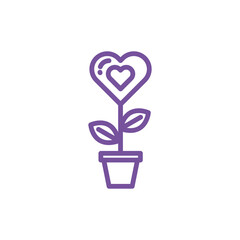 plant love line icon