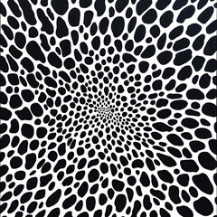 Obraz premium Aerial view of leopard skin vector flat pattern