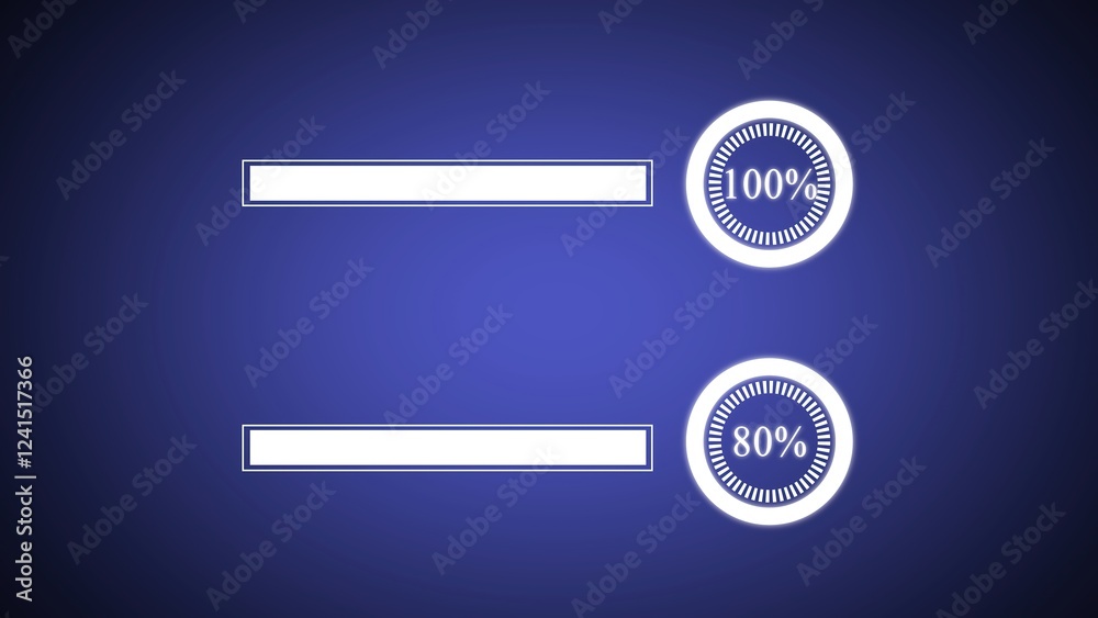 Poster loading progress bar visually indicating task completion, essential for user experience, enhancing i