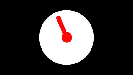 Simple clock icon representing time, perfect for digital apps, scheduling tools, and time management features.