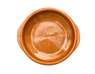 Top view of ceramic clay pot