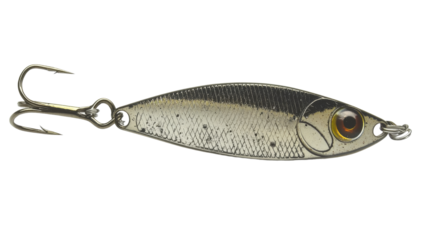 Realistic fishing lure with transparent background