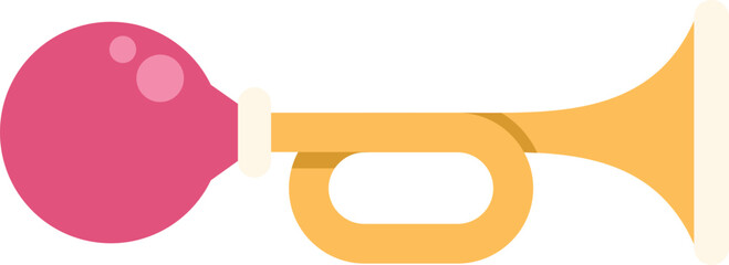 Classic horn is blowing, announcing an important event with a loud sound