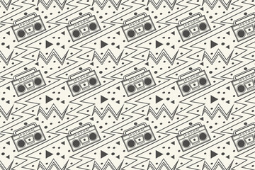 Retro 80s Geometric Background Design