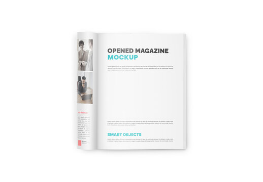 Folded Page Magazine Mockup