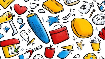 Colorful Sketch Elements Design