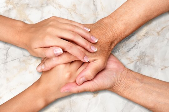 Human hands, concept of support and hope